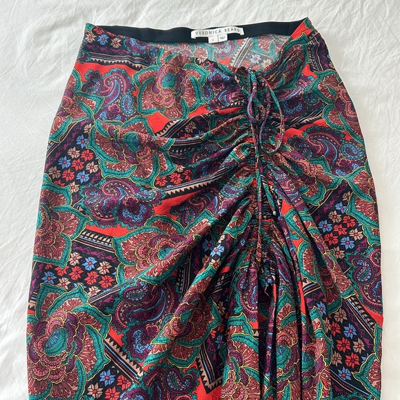 Veronica Beard Ari Floral Print Skirt - Picture 3 of 6